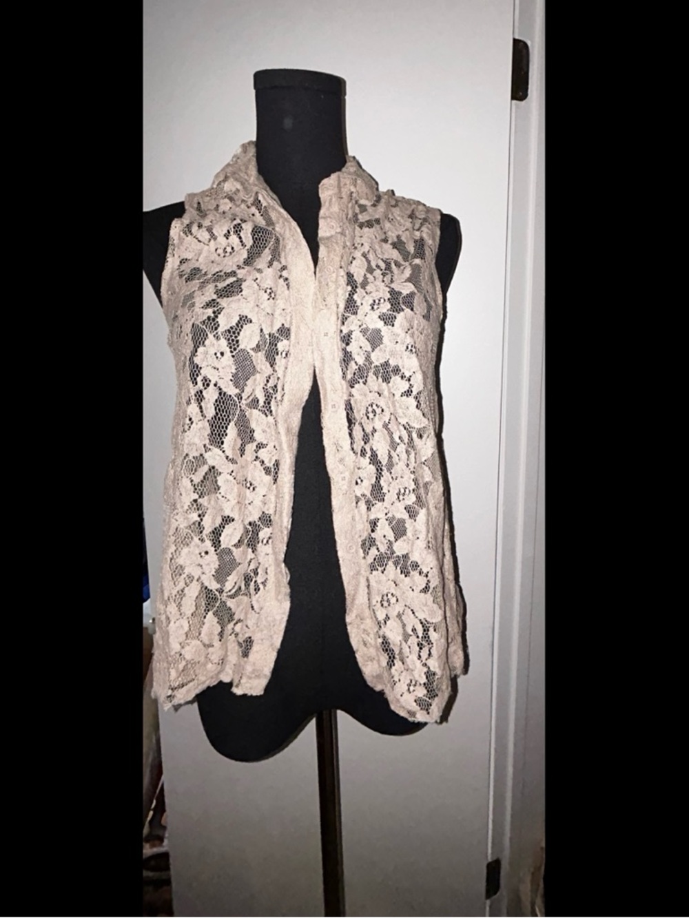 Joe’s Tan Lace Floral Button Down Blouse - Small - Like New